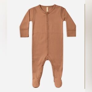 Quincy Mae Amber Full Snap Organic Cotton Footie in Size 6-12 Months